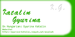 katalin gyurina business card